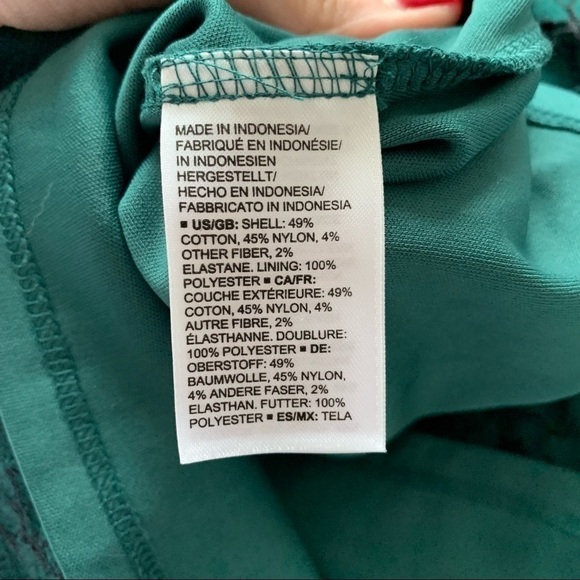 LARK & RO Deep Green Fit and Flare Crew Neck Sheath Stretch Lace Mini Dress - Picture 15 of 16